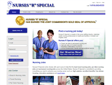 Tablet Screenshot of nursesrspecial.com